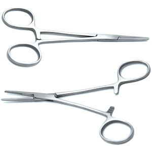 Pinzas hemostáticas Pinzas quirúrgicas curvas de 22CM Instrumentos quirúrgicos médicos y de salud de acero inoxidable dentados - Product Image 2