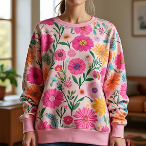 Sudaderas con estampado gráfico personalizado Ropa deportiva Sudaderas de gran tamaño Slim Fit Estampado gráfico Jogger Sweater Ladies - Product Image 3