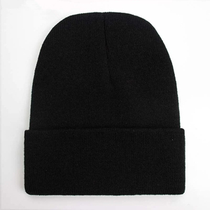 Gorro de Jacquard de moda para invierno, gorro con puños de punto acrílico bordado personalizado, gorro de calavera cálido para hombres y mujeres, uso al aire libre - Product Image 4