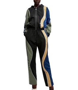 Ensemble de survêtement deux pièces en polyester personnalisé, style streetwear, avec fermeture éclair, pantalon de designer respirant et lourd pour femmes 2025 - Product Image 1