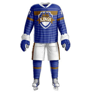Ropa deportiva de poliéster de alta calidad, uniforme de Hockey sobre hielo, Impresión de logotipo personalizado, nuevo diseño, conjunto de varios colores, estilo OEM, nombre del equipo - Product Image 4