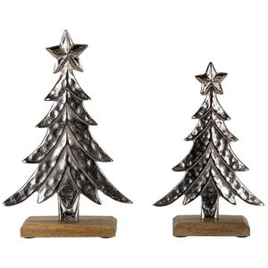 Sapin de Noël vintage en métal fait à la main, parfait pour la décoration rustique de la maison et l'ambiance chaleureuse des fêtes - Product Image 3
