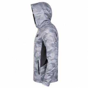 Sudadera con Capucha de Camuflaje para Hombre, Protección Solar UPF 50, Secado Rápido, Chaqueta de Pesca de Poliéster, Estampado de Logotipo Frontal - Product Image 5