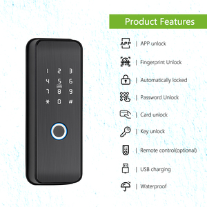 Eseye vân tay duy nhất tuya Wifi Keyless tiên tiến BLE App thông minh khóa cửa cho nhà, airbnb và căn hộ dự án Waterpoof - Product Image 2