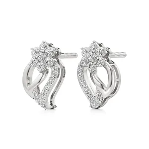 ต่างหูเพชรทรงบิดเกลียวบลูมมิ่งทวิสต์ - Product Image 2