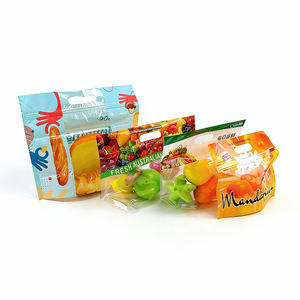 Bolsa Doypack Transparente con Cierre y Asa, Personalizada con Impresión, Precio de Fábrica, para Frutas y Verduras Frescas - Product Image 3