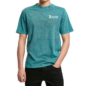 New Style <b>Men's</b> 100% Cotton Acid Wash Loose Fit Printed <b>T</b>-<b>Shirt</b> Short Sleeve Quick Dry Breathable Summer Wear - Product Image 1