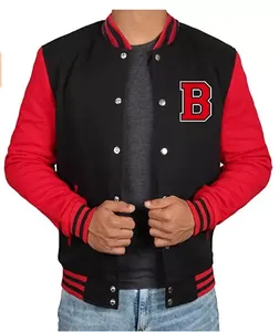 Chaqueta Varsity Clásica de Invierno para Hombre, Personalizable, con Alto Contenido de Lana, Estilo Atlético, Cómoda, Retro, con Cuello Alto - Product Image 2