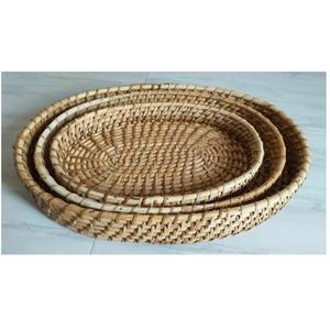 Vente en gros de plateaux de fruits naturels en rotin, ronds et traditionnels faits à la main, de différentes tailles, plateaux de service en rotin personnalisés, plateaux de décoration pour la maison - Product Image 2