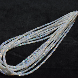 Cuentas Redondas Facetadas de Ópalo Etíope, Calidad AAA, Cuentas Redondas de Ópalo de 4 mm, Hilo de Cuentas de 16 Pulgadas para la Fabricación de Joyas - Product Image 3