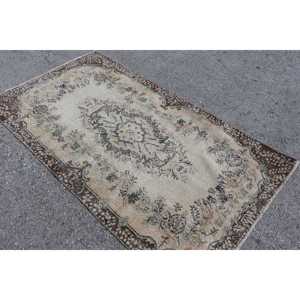 พรมวินเทจสไตล์ตุรกี ขนาด 3.8x6.8 ฟุต พรมสีน้ำตาลขอบสีเข้ม - Product Image 3