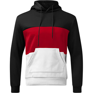 Men 100% Cotton Fleece Pullover Custom Blank 2026 Hot sale Custom Print Color Block Custom <b>Plain</b> <b>Hoodies</b> - Product Image 3