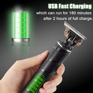 Tondeuse à cheveux professionnelle sans fil rechargeable pour hommes, tondeuse à cheveux à lame zéro, 3 guides de coupe, alimentation USB, rasoir à barbe - Product Image 5