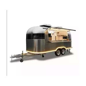 Food Truck Noir Motorisé à 4 Roues, Design Boîte Carrée en Acier Inoxydable, Compartiments Isolés, Espace de Préparation, Utilisation Extérieure, Boutique Alimentaire - Product Image 5