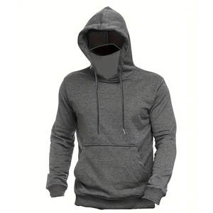 Designer New Fashion Style Custom <b>Ninja</b> Face Covered Thermal <b>Hoodie</b> Men's Cotton <b>Hoodie</b> Plain Dyed Breathable Quick Dry High - Product Image 1