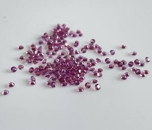 พลอยโกเมน rhodolite พลอยเทียมสีชมพูธรรมชาติ1.5มม. พลอยเทียมสีชมพูแบบหลวม - Product Image 6