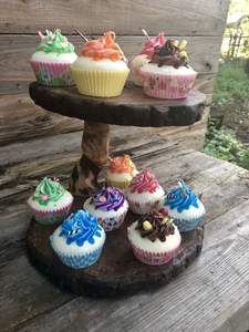 แท่นวางเค้กไม้อาคาเซียแบบแฮนด์เมดฐานวางเค้กปลอดภัยสำหรับเสิร์ฟเค้กและผลไม้ - Product Image 6