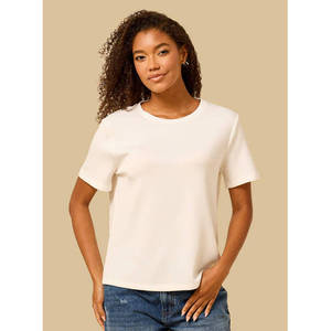 Camiseta Lisa para Mujer, Corte Regular, Informal, Básica, de Manga Corta, Cómoda para Uso Diario, Marca Privada OEM - Product Image 1