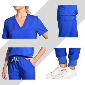 Veste d'été unisexe à manches courtes Costume d'allaitement personnalisé de haute conception pour les patients Uniformes hospitaliers du personnel hospitalier - Product Image 4