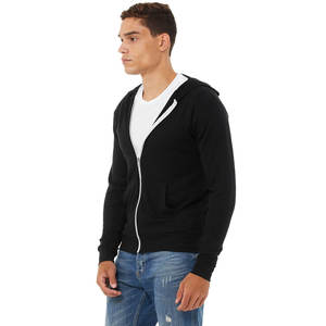 Suave 100% algodón Unisex media cremallera Sudadera con capucha personalizable bordado a prueba de viento transpirable sudadera - Product Image 3