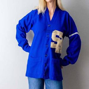 Winter <b>Men's</b> Knitted Striped <b>Cardigan</b> <b>Sweaters</b> 100% Cotton Wool Button Embroidery Printed Custom Logo Design Breathable - Product Image 2