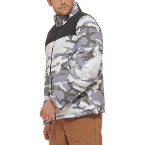 Vestes en duvet pour hommes, doudoune chaude d'hiver, logo personnalisé, veste à bulles pour hommes avec capuche - Product Image 1