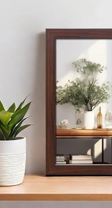 Miroir mural en bois fait main haut de gamme Déclaration vintage élégante pour intérieurs haut de gamme - Product Image 2