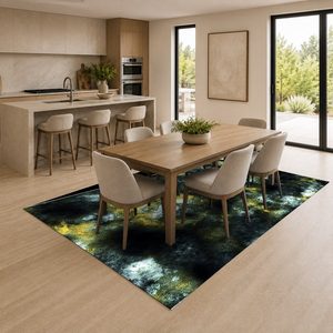 RUGS DEPOT LXDP-0562 Wholesale Black Charcoal Contemporary Geometric Digital Printed Machine Washable Chenille Area Rug Non <b>Slip</b> - Product Image 4