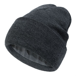 Vente en gros de bonnets en laine doublés de polaire unisexe, tricotés chauds, décontractés, broderie 3D, logo personnalisé, respirant, imperméable, hiver - Product Image 2