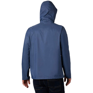 Veste à capuche coupe-vent légère en polyester personnalisée de haute qualité pour hommes, état neuf avec logo à glissière, livraison aérienne disponible - Product Image 2