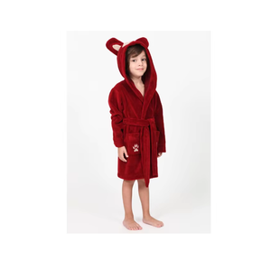 Robes pour tout-petits pour garçons et filles Robe de bébé à capuche velours à séchage rapide fabriqué en Turquie - Product Image 1