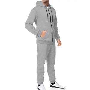 Ensemble de survêtements 2 pièces pour hommes Survêtements à capuche Active Workout Tracksuits Long Sleeve - Product Image 4