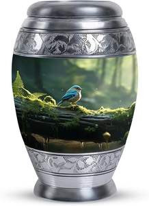 Urnes funéraires en aluminium artisanales indiennes Fournitures funéraires Urnes funéraires classiques pour adultes - Product Image 2