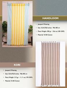 ผ้าขนหนูชายหาด DAFNI BIG PAZAR สีม่วง พิมพ์ลายเฮอร์ริงโบน ผ้าเทอร์รี่ แต่งพู่สีขาว น้ำหนักปานกลาง เคลือบ HDPE - Product Image 3