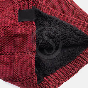 Lightweight Unisex Custom Made 100% Wool Jacquard <b>Knit</b> <b>Beanie</b> Hats-Quick Dry Breathable Adjustable Fit Winter Wear Wholesale - Product Image 6