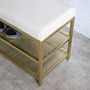 Chaise à chaussures en similicuir pour salon (120x35x45cm)-KG68042 - Product Image 4