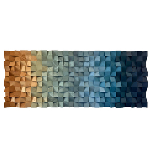 UNIART Gallery Interiors 3D Sculptured Woodblock Handmade Hotel Corridor Vertical Hanging Geometric Wooden Panel Decor <strong>Wall</strong> <strong>Art</strong> - Product Image 6
