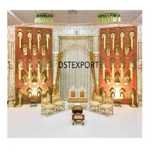 Mandap Sencillo para Bodas Hindúes en Venta, Mandap de Diseño Elegante para Bodas, el Mejor Mandap con Temática Rajwada para Decoración de Eventos en el Reino Unido - Product Image 1