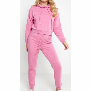 Conjunto Deportivo Informal de Dos Piezas para Mujer, para Gimnasio, Entrenamiento Físico, 100% Algodón, Tejido de Felpa, Transpirable, para Correr - Product Image 2