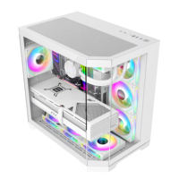 Boîtier ATX incurvé avec vue sur la mer 360 refroidissement par eau verre trempé USB 3.0 tour intermédiaire état des stocks pour les jeux et l'hébergement de cafés Internet