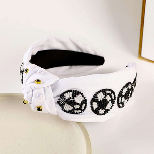 Set de Diadema Bordada con Cuentas de Alta Calidad, Estilo Americano, para Fútbol - Product Image 5