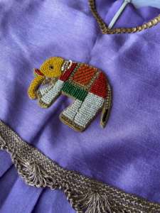 Vêtements ethniques à la mode les plus fantaisistes en soie de Dola en viscose pure Lehenga Choli & Dupatta avec tissage à vendre - Product Image 6