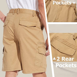 Short Cargo Plissé Respirant à Séchage Rapide et Décontracté pour Homme, Pantalon Ample à Cinq Quarts avec Poche de Confort, Ceinture Élastique - Product Image 6