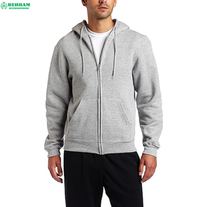 Sweat à capuche unisexe sur mesure respirant avec fermeture éclair, en molleton/éponge française, séchage rapide, coton thermique épais pour l'hiver - Product Image 1