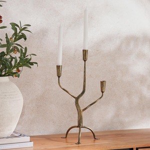 Bougeoir en métal moderne Décoration d'intérieur élégante pour table de salon et décoration d'éclairage romantique - Product Image 1