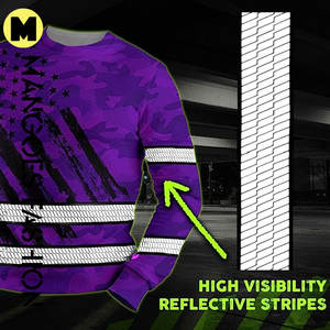 Camisetas de secado rápido de malla de seguridad de manga larga reflectante de alta visibilidad: Camisa de seguridad impresa por sublimación para una seguridad mejorada - Product Image 3