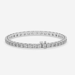 Pulsera de tenis de diamantes cultivados en laboratorio de corte redondo de 3 mm D, hermosa pulsera de plata de ley 925 para hombres y mujeres, regalo para ella - Product Image 2