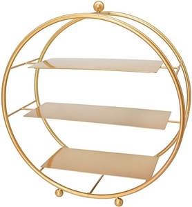 Elegant Display Metal Cake <b>Stand</b> With Carved Edge Pattern Perfect For Hosting Tea Parties And Indoor Outdoor Events - Product Image 4
