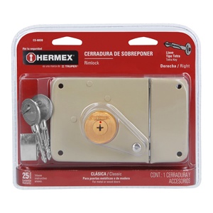 Chiusura a mortasa destra classica CS-80DB Hermex con Blister Tetra Key per montaggio mobili