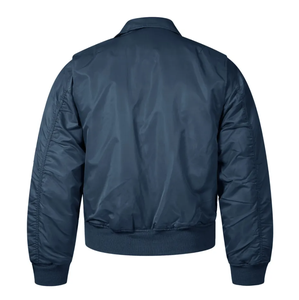 Chaqueta de piloto de bombardero transpirable de alta calidad, cuello levantado, logotipo personalizado, costilla de punto, teñido liso, para invierno, precio al por mayor alto - Product Image 6